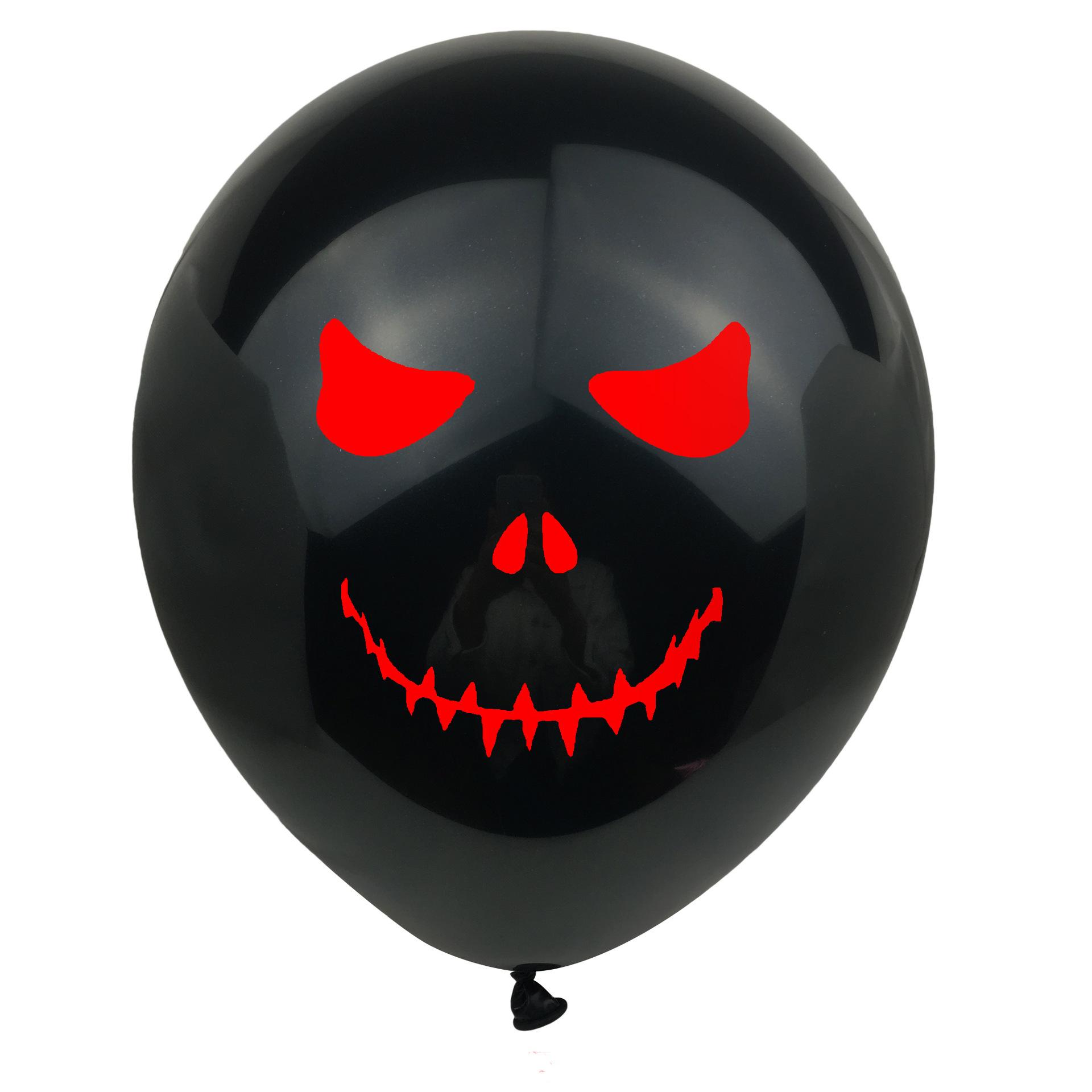 10 Stück Happy Halloween Party Dekorationen Lustige Schwarze Halloween Luftballons Partyzubehör Heimdeko Halloween Geschenk MIT 5