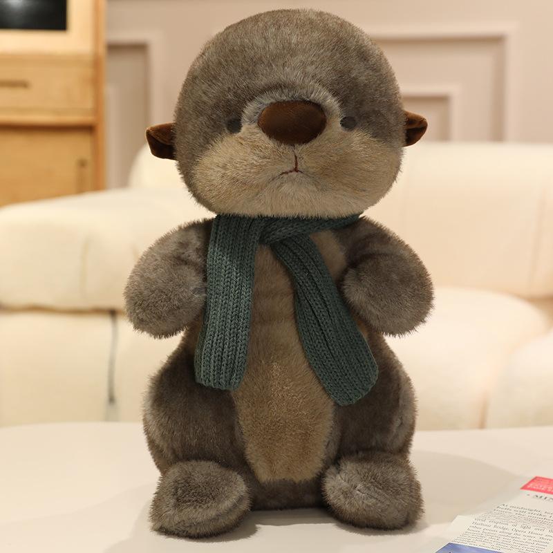 Grenzüberschreitendes hässlich-süßes kleines Seeotter-Plüschtier, niedliche Puppe, Otter-Puppe, Greifautomat-Puppe, schlafendes Geburtstagsgeschenk 26cm