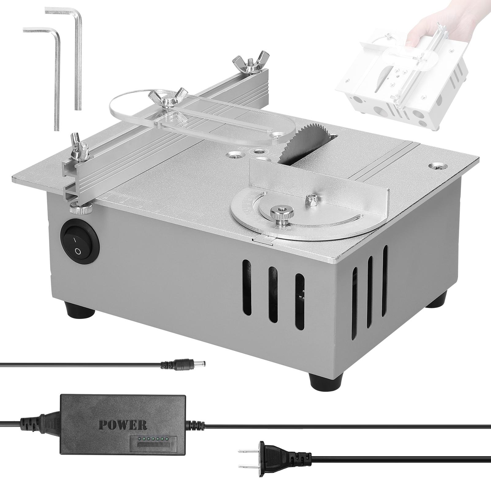 Multifunktionale Tischkreissäge, 96 W, elektrische Tischkreissägen, kleines Haushalts-DIY-Sägeblatt, höhenverstellbar bunt