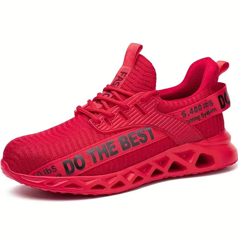 Sicherheitsschuhe mit Stahlkappe für Männer und Frauen, leichte Arbeitsschuhe mit Schutz, durchtrittsichere Arbeitsschuhe, Unisex-Bausicherheits-Arbeitsstiefel 37 rot