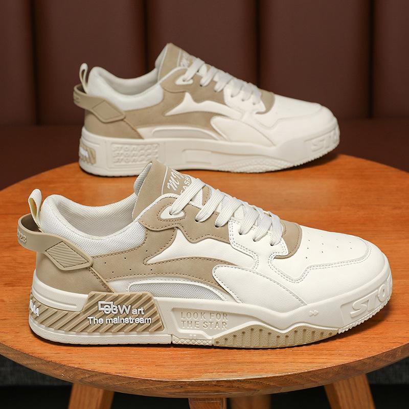 Frühlings Herrenschuhe Neue Atmungsaktive Schuhe Herren Trendige Vielseitige Weiße Schuhe Dicke Sohle Sneakers Lässige Board Schuhe Daddy Schuhe 44 brown