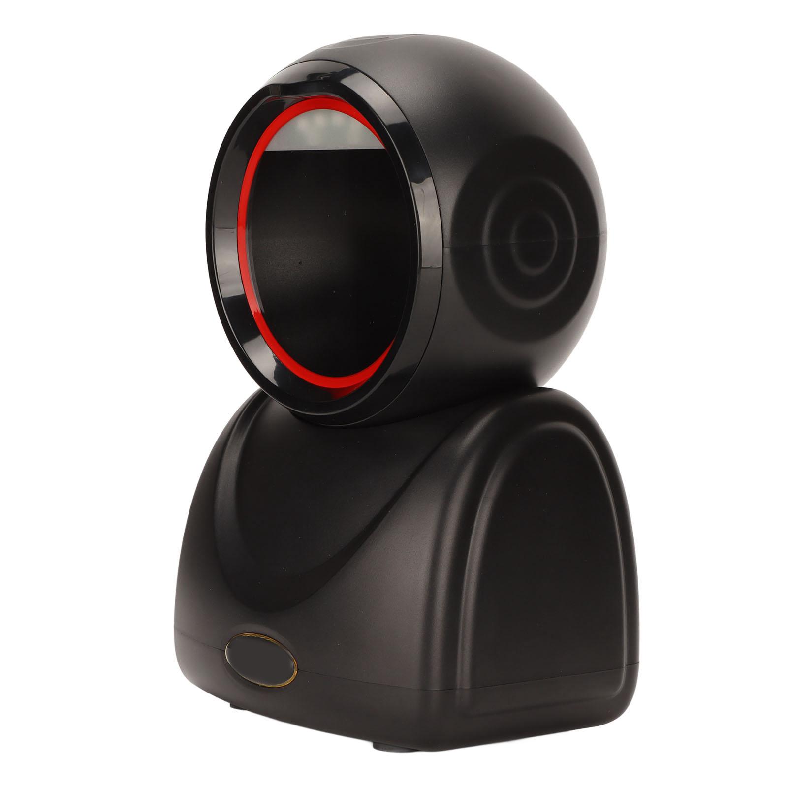 Desktop-QR-Code-Scanner, hochpräziser, schneller CMOS-USB-QR-Code-Scanner für Einkaufszentren schwarz