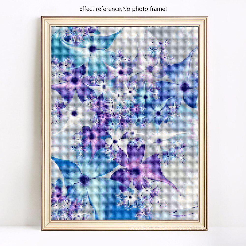 Diamant-Malerei mit runden Steinen, Blumen, Diamant-Stickerei, Blumen-Hobby- und Bastelbilder 20X30