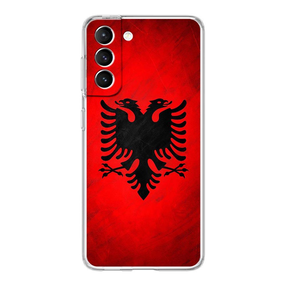 Albanien Flagge Handyhülle für Samsung Galaxy S24 S23 S22 S20 Ultra S21 FE 5G S10 S9 Plus S10E S8 Weiche Silikon Klare Hülle Samsung S10