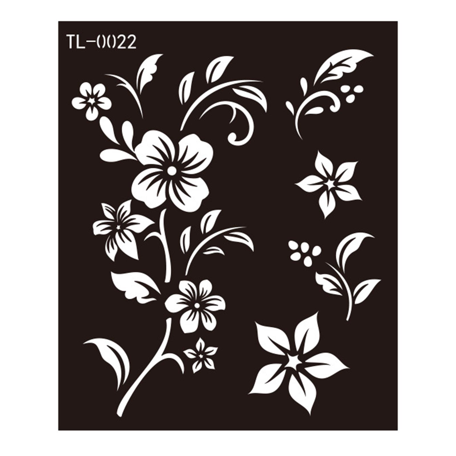 Henna-Tattoo-Schablonen, Körperkunst, Gesichtsbemalung, Schablonen, Henna-Tattoo-Designs, Vorlagen, temporäre Tattoo-Aufkleber, wiederverwendbar 22