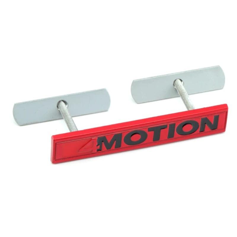 4 Motion Logo Autoaufkleber Emblem Abzeichen Aufkleber Fronthaube Kühlergrill für Mul/tivan Ti/guan GO/LF Po/lo Tigu/an Je/tta Hig/hline 4motion Touareg Grille Badge rot/schwarz