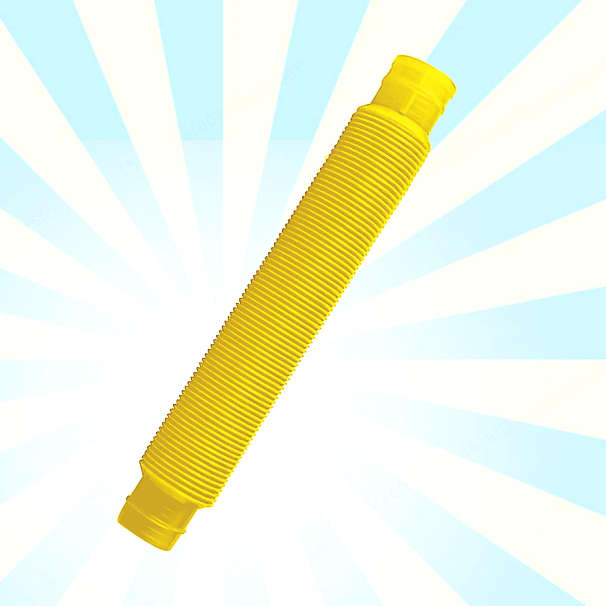 Mini-Pop-Röhren für Kinder, Fidget-Spielzeug, Stressabbau, sensorische Therapie 23cm gelb