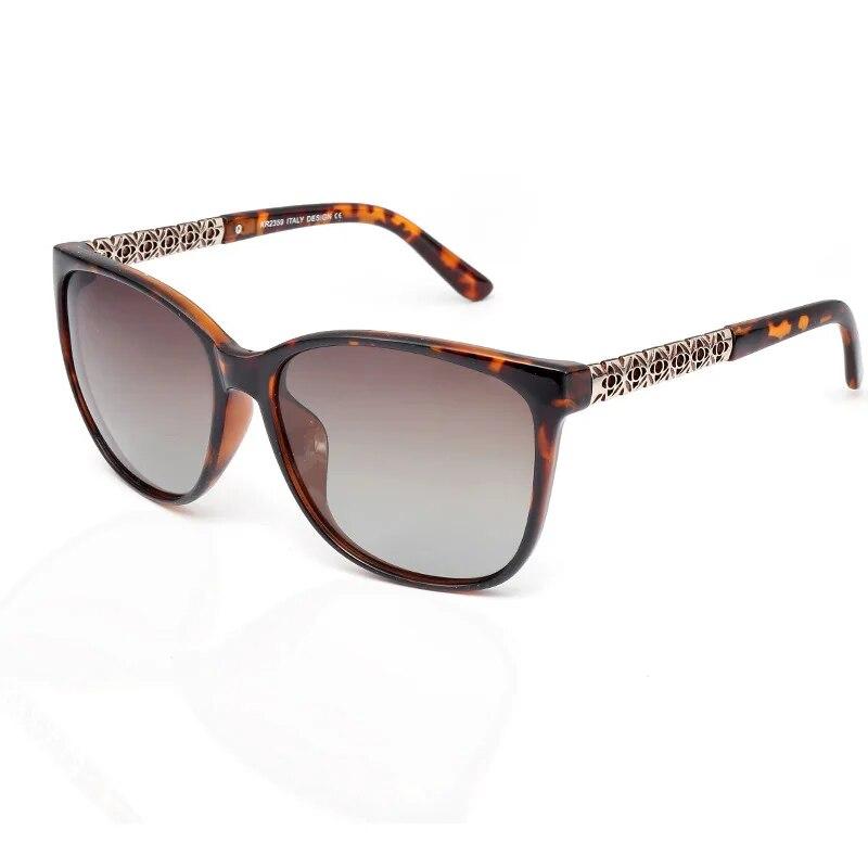 Modische polarisierende Sonnenbrille für Damen, einzigartig gestaltete UV-400-Sonnenbrille, Outdoor-Brille Leo-Print