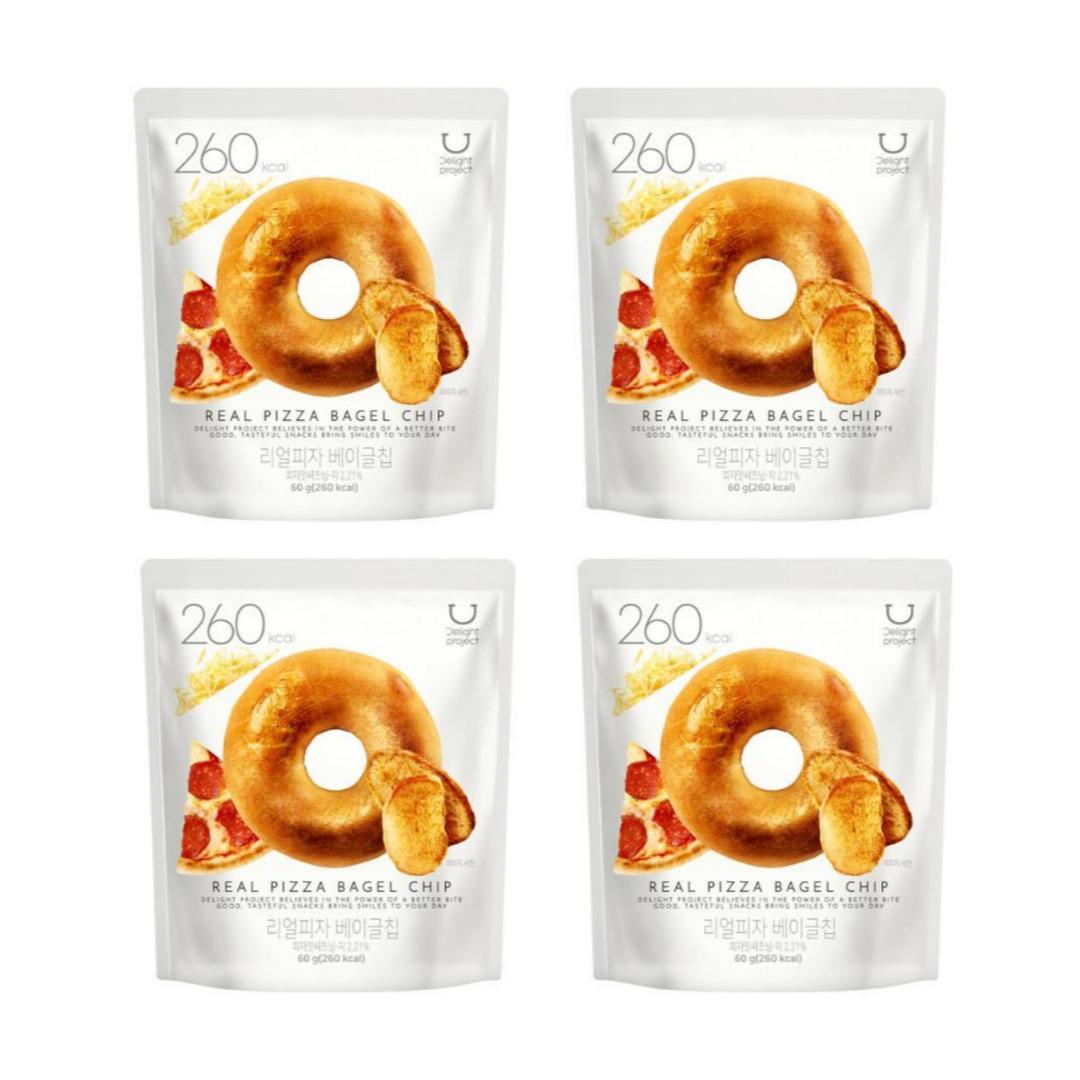 [Olive Young] Bagel-Chips 60g (4 Geschmack) / Knoblauchbutter / Honigbutter / Echte Pizza / Schoko-Zimt / Koreanische Chips Real Pizza 60 g x 4