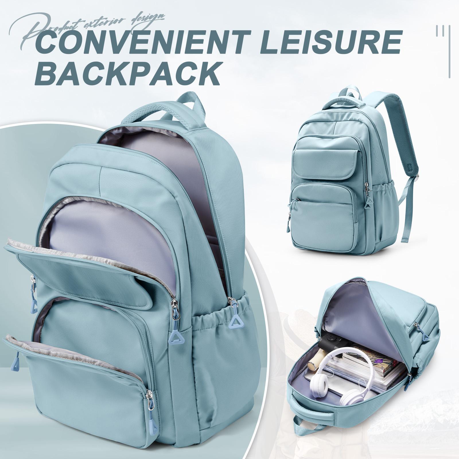 Wasserabweisender Schulrucksack aus Nylon, lässig, leicht, für Jugendliche, verstellbarer Riemen, Mädchen, Büchertasche, Reißverschluss, Schüler, Laptop, Schultasche