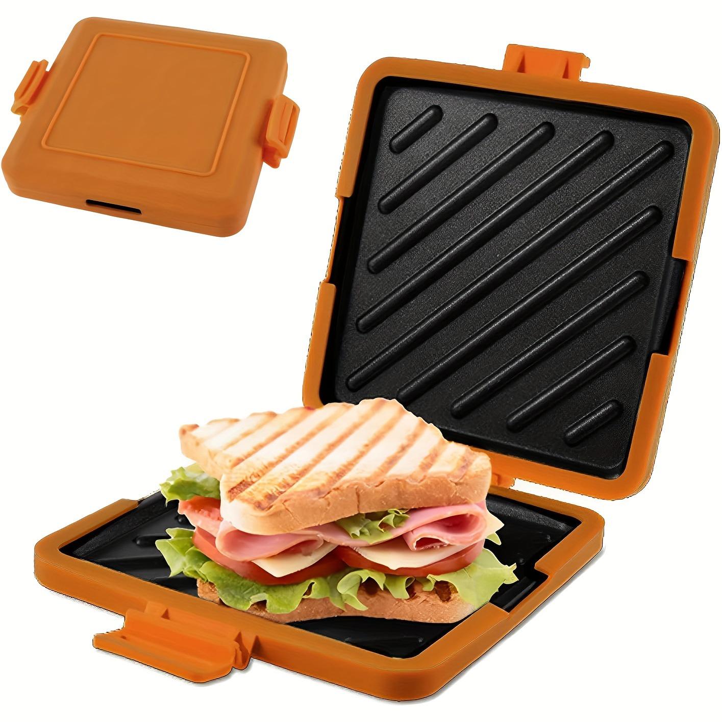 Kompakter Sandwich-Toaster Waffeleisen & Mikrowellenherd-Tablett - 420g Frühstücksmaschine