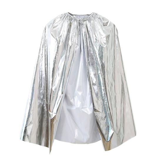 Der Regenbogen-Kinderumhang fällt auf Halloween-Partys mit diesem DIY-Kostüm-Cosplay-Umhang-Halloween-Zubehör auf silber