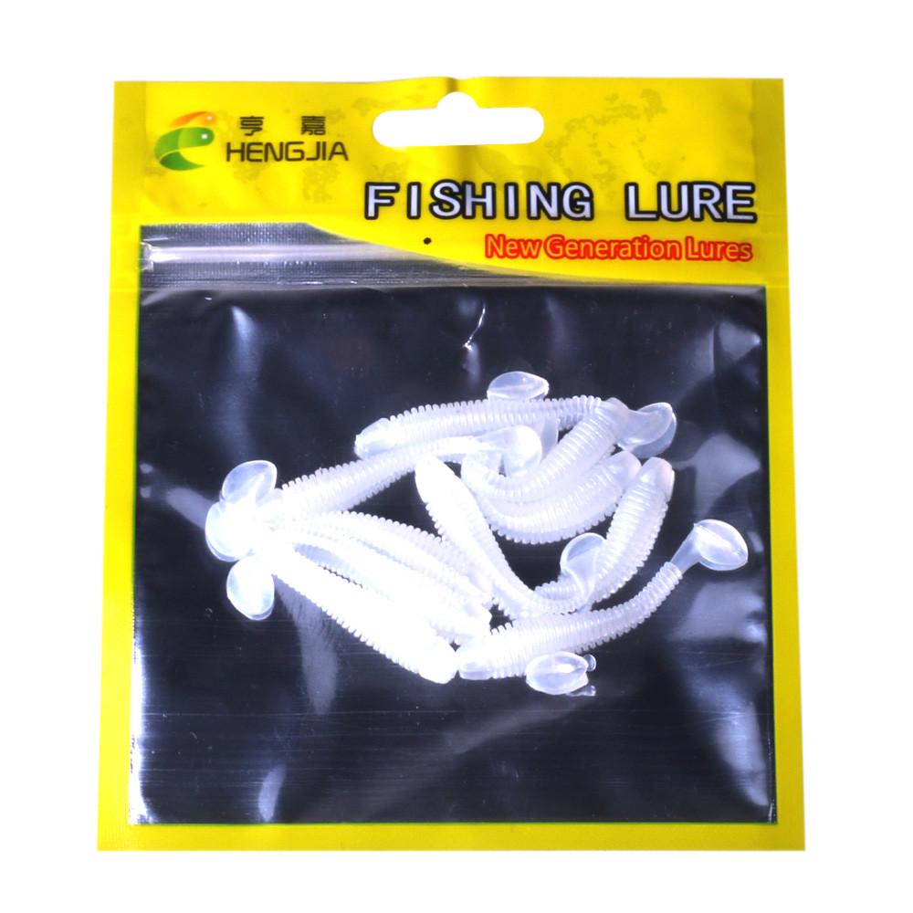 10Pcs Weiche 5cm Silikon Angeln Mit Angeln Locken