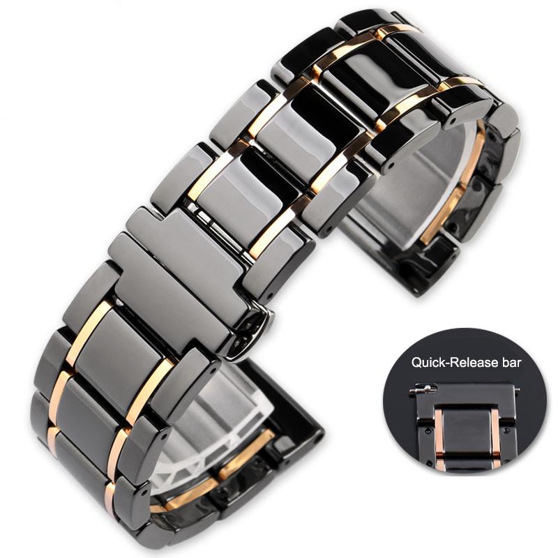 Keramikarmband 14 mm 15 16 17 18 mm 20 mm 22 mm Uhrenarmband für Huawei Ticwatch Uhren Damen Herren Mode Armbanduhren Band 22mm