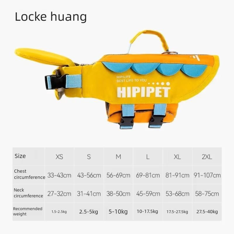 Hunde Schwimmweste Tragbar Sommer Starke Auftriebskraft Hunde Badeanzug Atmungsaktiv Hunde Mäntel und Jacken Schnelltrocknend Haustier Produkte (yellow,L (10-17.5kg)) gelb