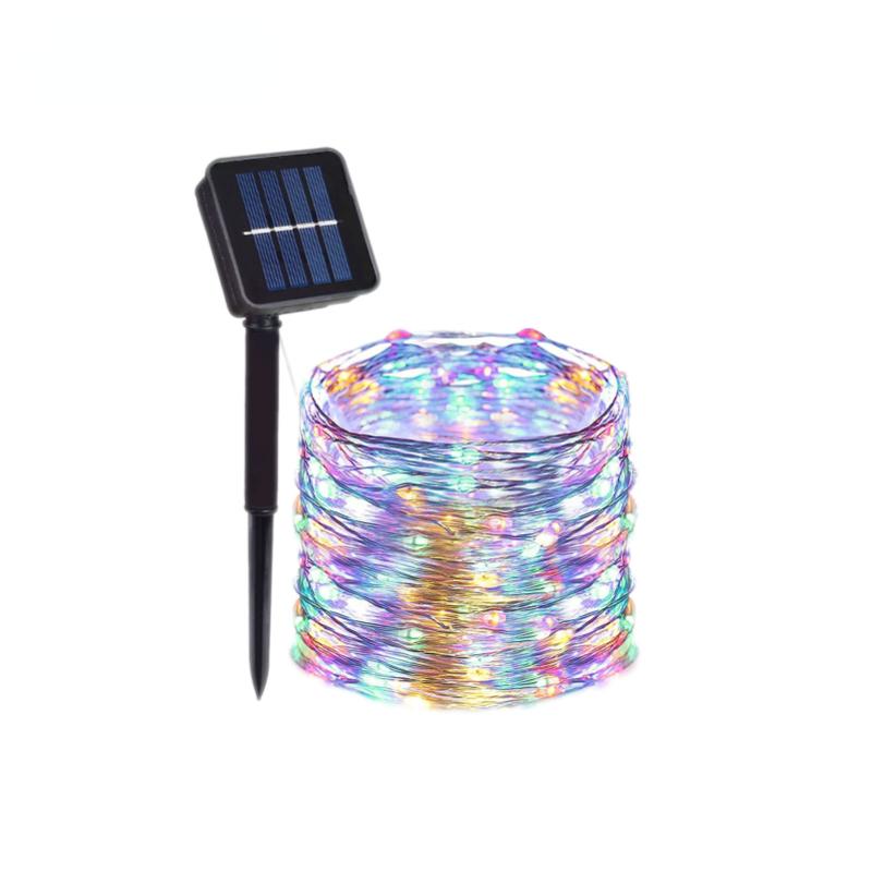 8 Modi Outdoor Solar LED Schlauch Lichterkette Garten Wasserdichte Streifenlichter Weihnachten Hochzeit Zaun Lichter 7M 12M 22M 32M Wire 7M 50LED bunt