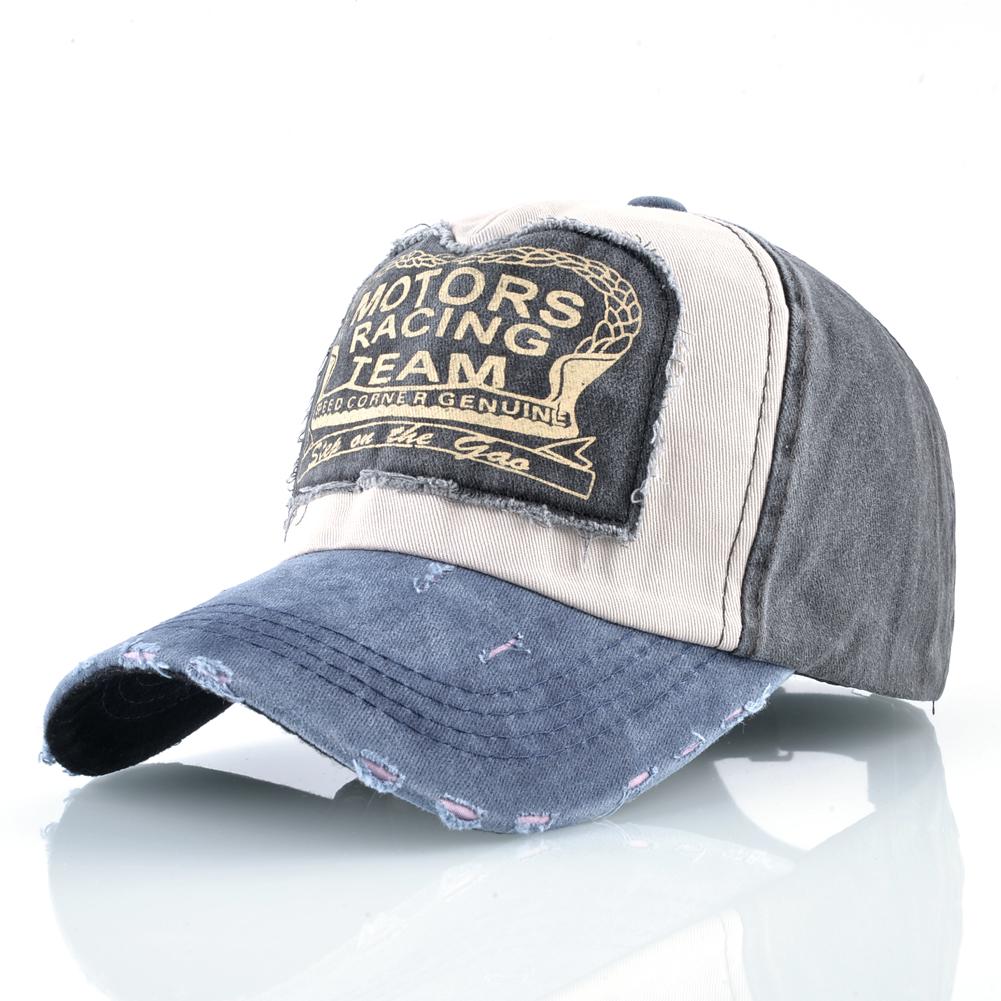 Gewaschene Denim-Baseballkappe für Damen, Snapback-Patch, Hip-Hop-Hüte für Herren, Frühlings-Streetwear-Trucker-Caps 56-59CM grau