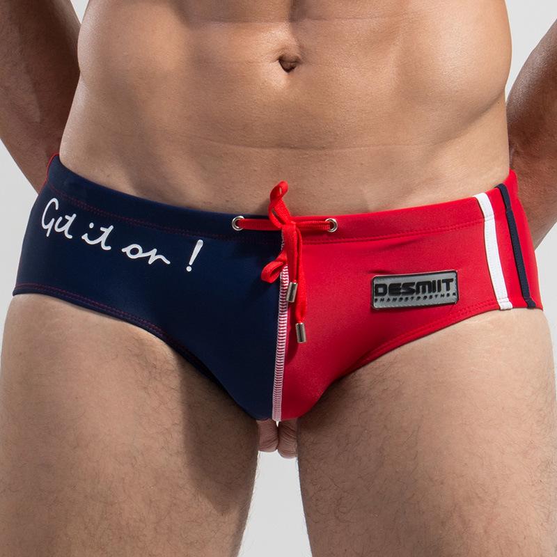 Herren Badehose, Niedrige Taille, Farbpassender Kordelzug Strand Badehose L