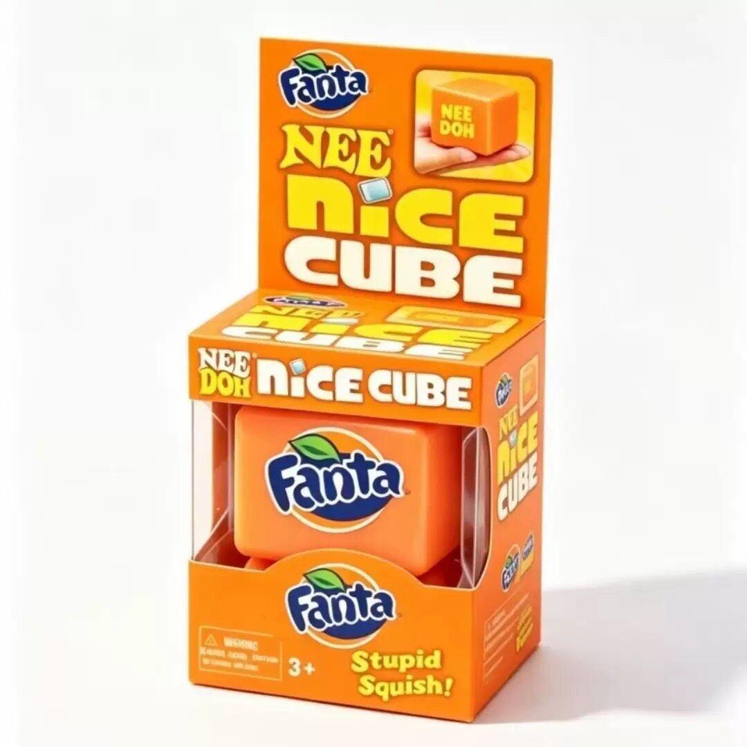 NeeDoh Nice Cube Squishy Weiches Sensorisches Fidget Spielzeug Stressabbau Angstlinderung Sensorisches Spielzeug Knetbar Fidget Squishy Weich Neu orange