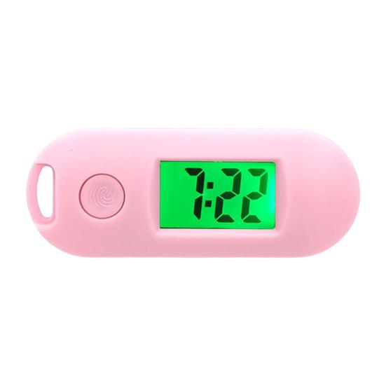Ausgezeichnetes, perfektes Geschenk, elektronische Uhr, Mini-Taschenuhr, Schlüsselanhänger für Reisen rosa
