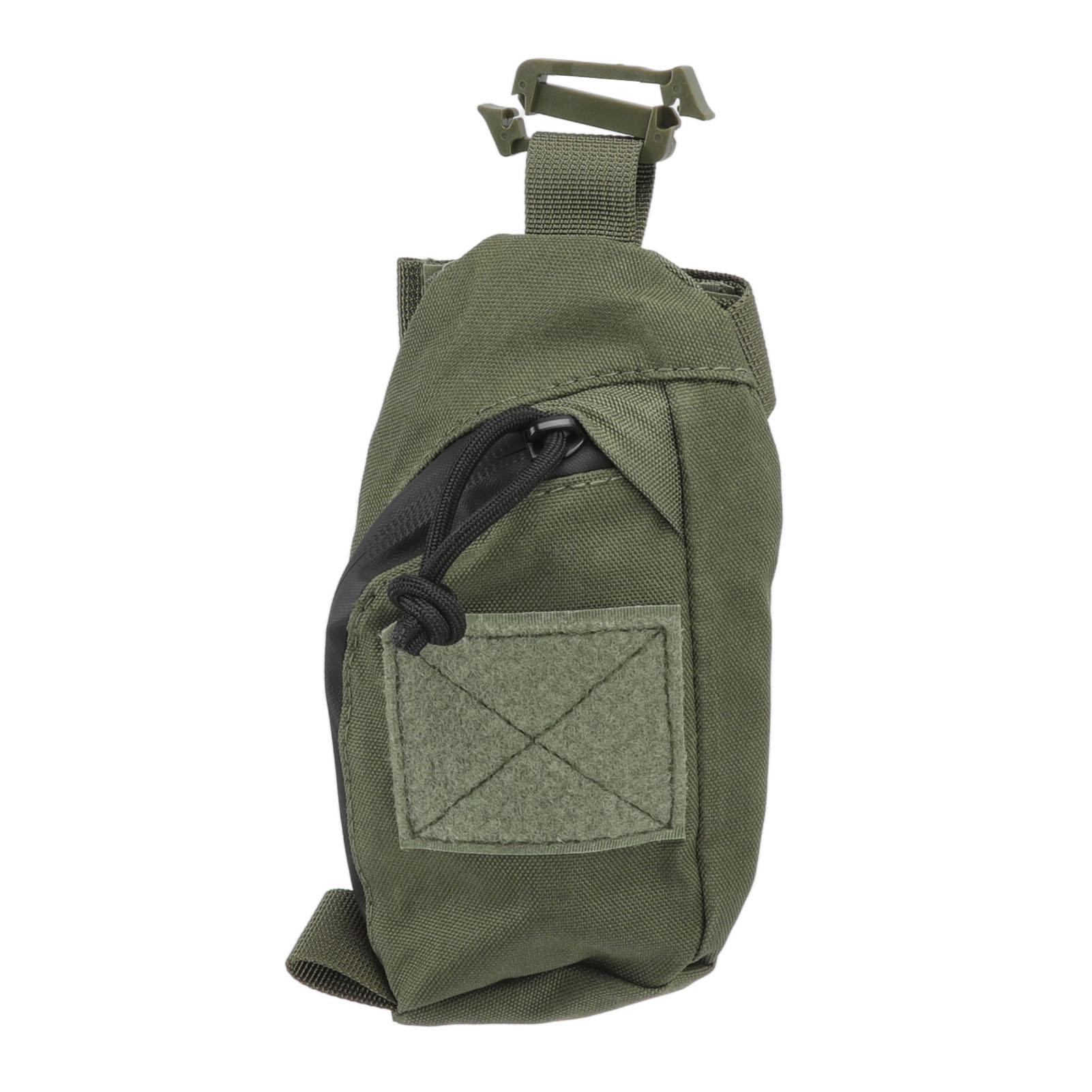 Outdoor Rucksack Schultergurt Tasche zum Aufclipsen Rucksack-Zubehörtasche für Wanderer OD Grün