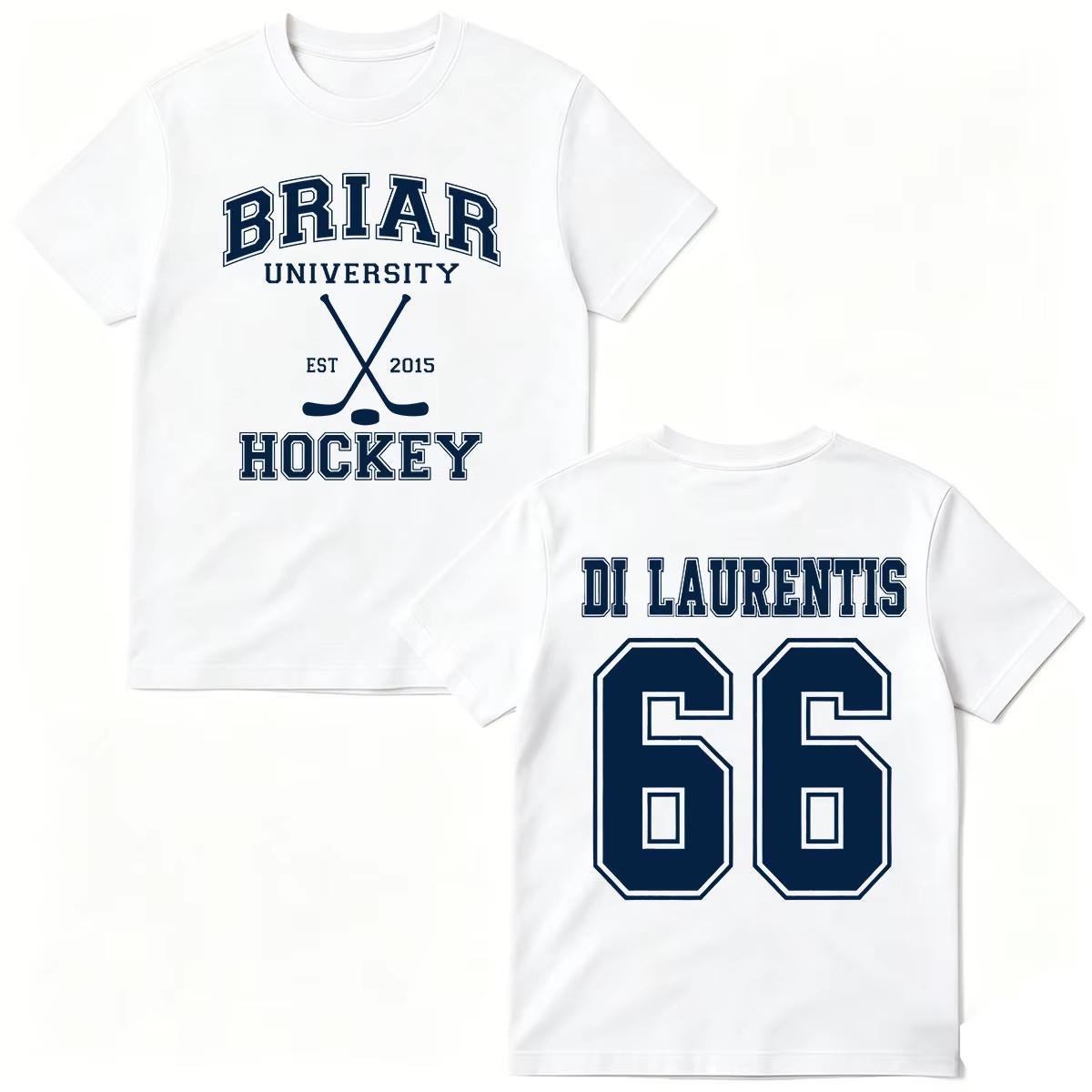 2026 Sommer Mode Trendiges T-Shirt Off Campus TV-Serie T-Shirts Di Laurentis 66 Briar University Hockey T-Shirt Herren Damen Mode Übergroßes T-Shirt XXXL