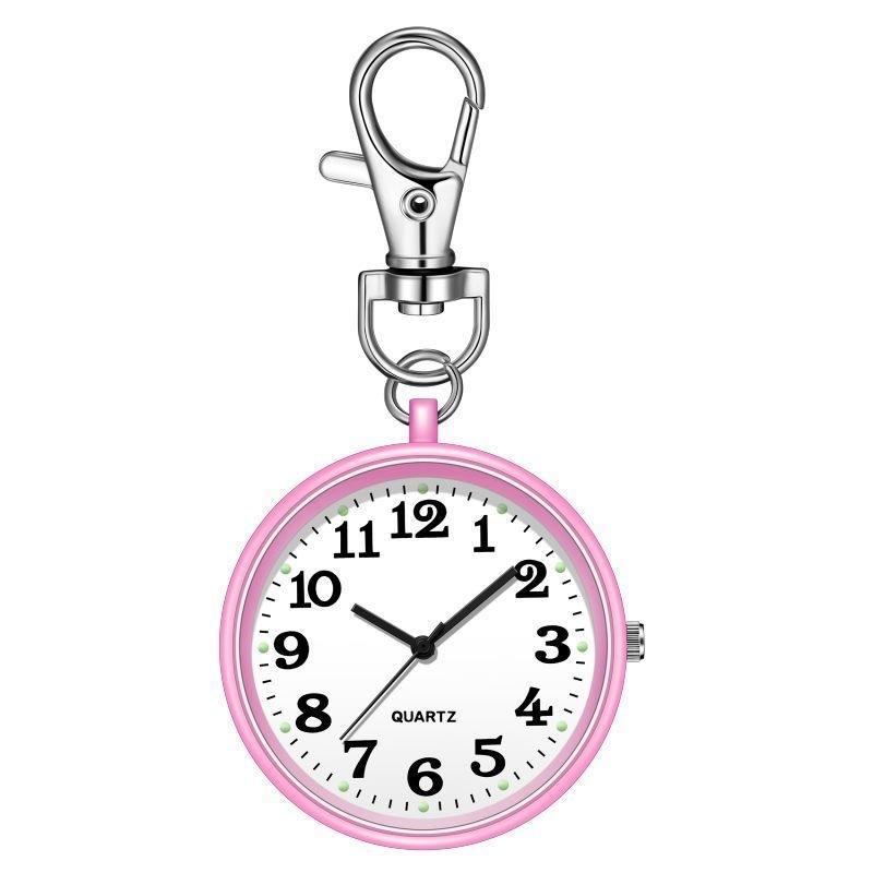 Taschenuhren, Krankenschwester-Taschenuhr, Schlüsselanhänger, Arzt, medizinische Vintage-Uhr, Geschenk rosa