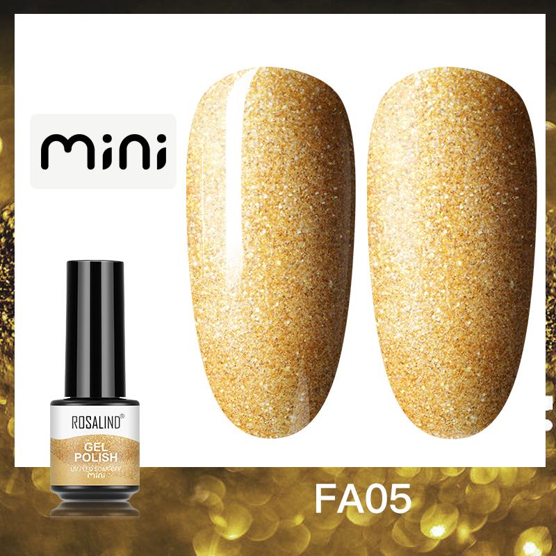 ROSALIND 150 Farben Mini-Nagelgellack Soak Off UV-Gel-Nagellack Langlebiger Basis-Gel-Nagellack Temperatur Cat Eye Glitzer-Nagelgel-Kleber