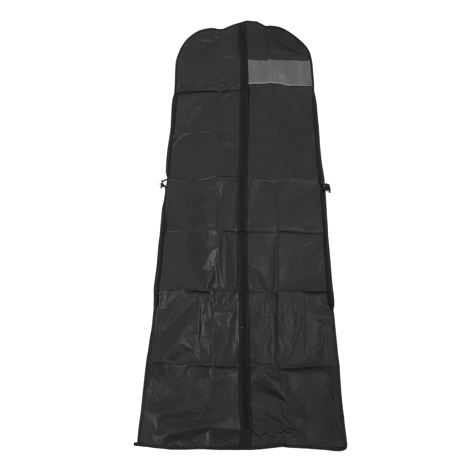 23.62x70.87in Kleidersack Hängender Kleidersack Kleider Staubschutz für Lange Kleider Anzüge Hochzeit schwarz