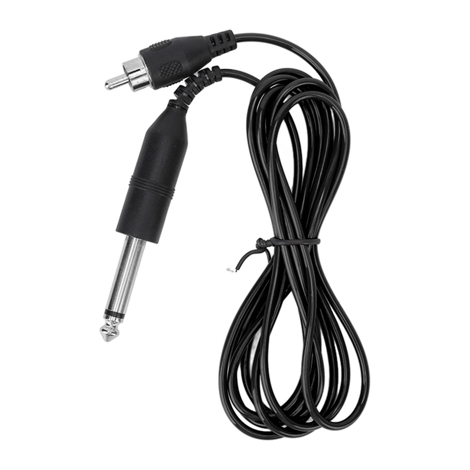 Tattoo Clip Cord Silikon Tattoo Clip Kabel Tattoo Maschine Stromkabel mit gerader RCA-Schnittstelle Kabel Black