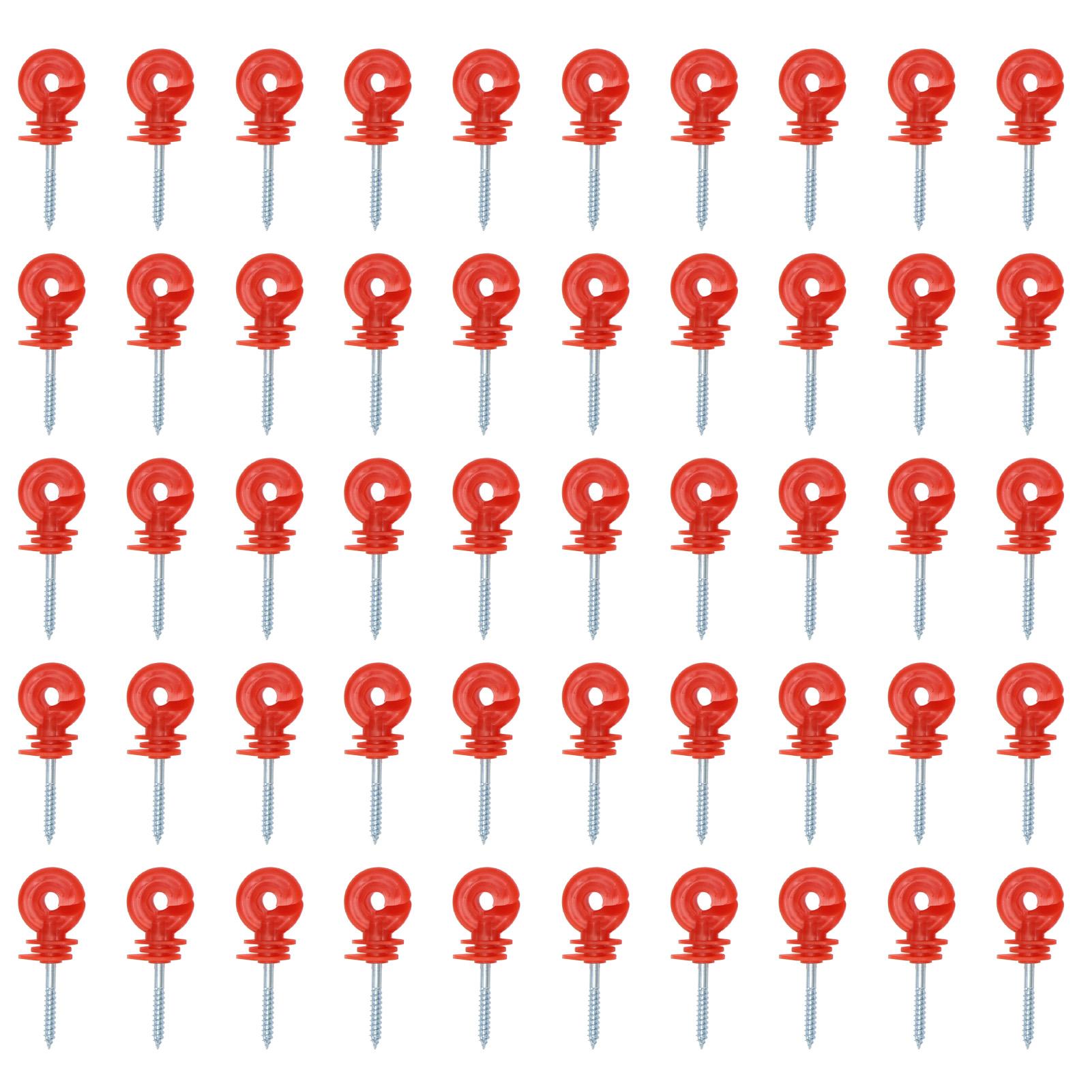 50PCS Zaun Isolator Schraube In Regendicht Sonnenschutz Kunststoff Stahl Elektrische Zaun Isolatoren für