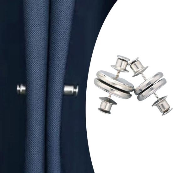 2/4/8 Paare Magnetknopf für Vorhänge, abnehmbarer Befestigungsclip für Vorhänge, verhindert Lichteinstellung, Fenstergitter, Schließen der Magnetschnalle 17MM-2PCS