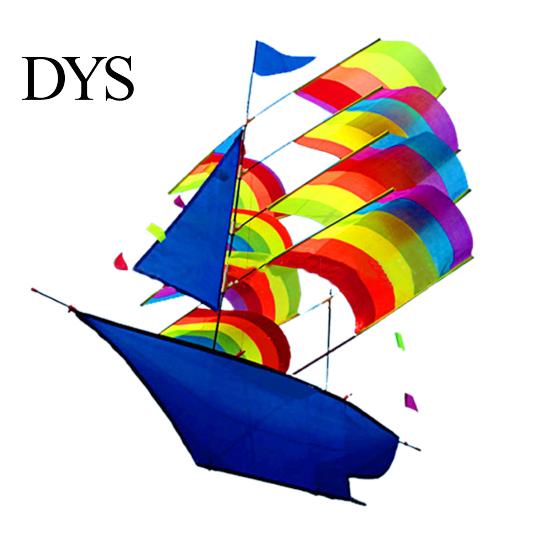 Kinderspielzeug Segelboot Drachen Große Größe Faltbar Karierter Stoff Neuheit 3D Stereo Sport für Draußen Sailboat red