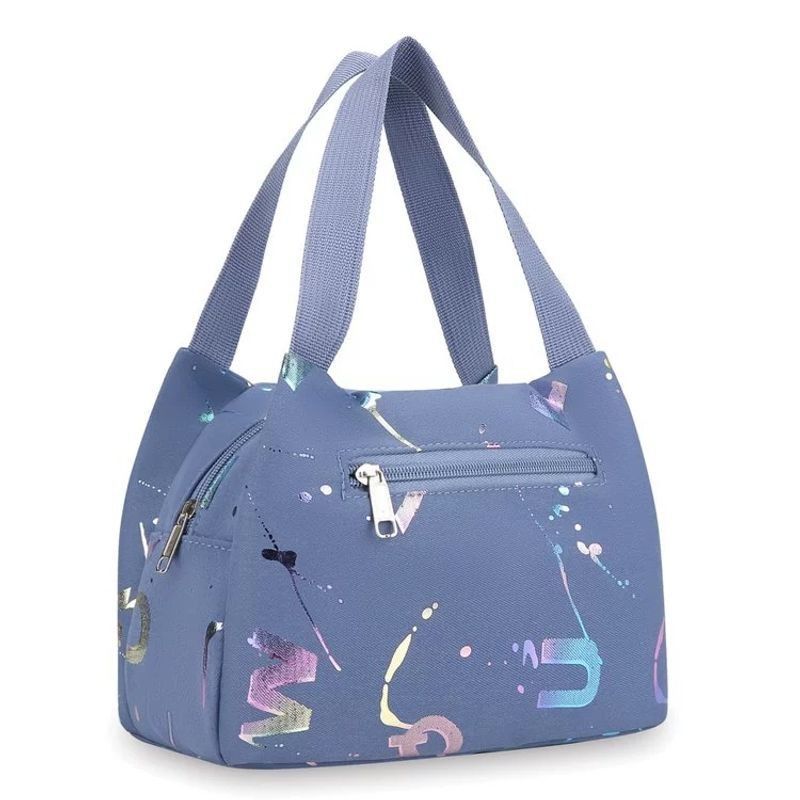 Stofftasche Damen Leinwand Kleine Handtaschen Oxford-Stoff Wasserdichte Lunchtasche Handytasche Damentasche Neue Mutter Einkaufstasche blau