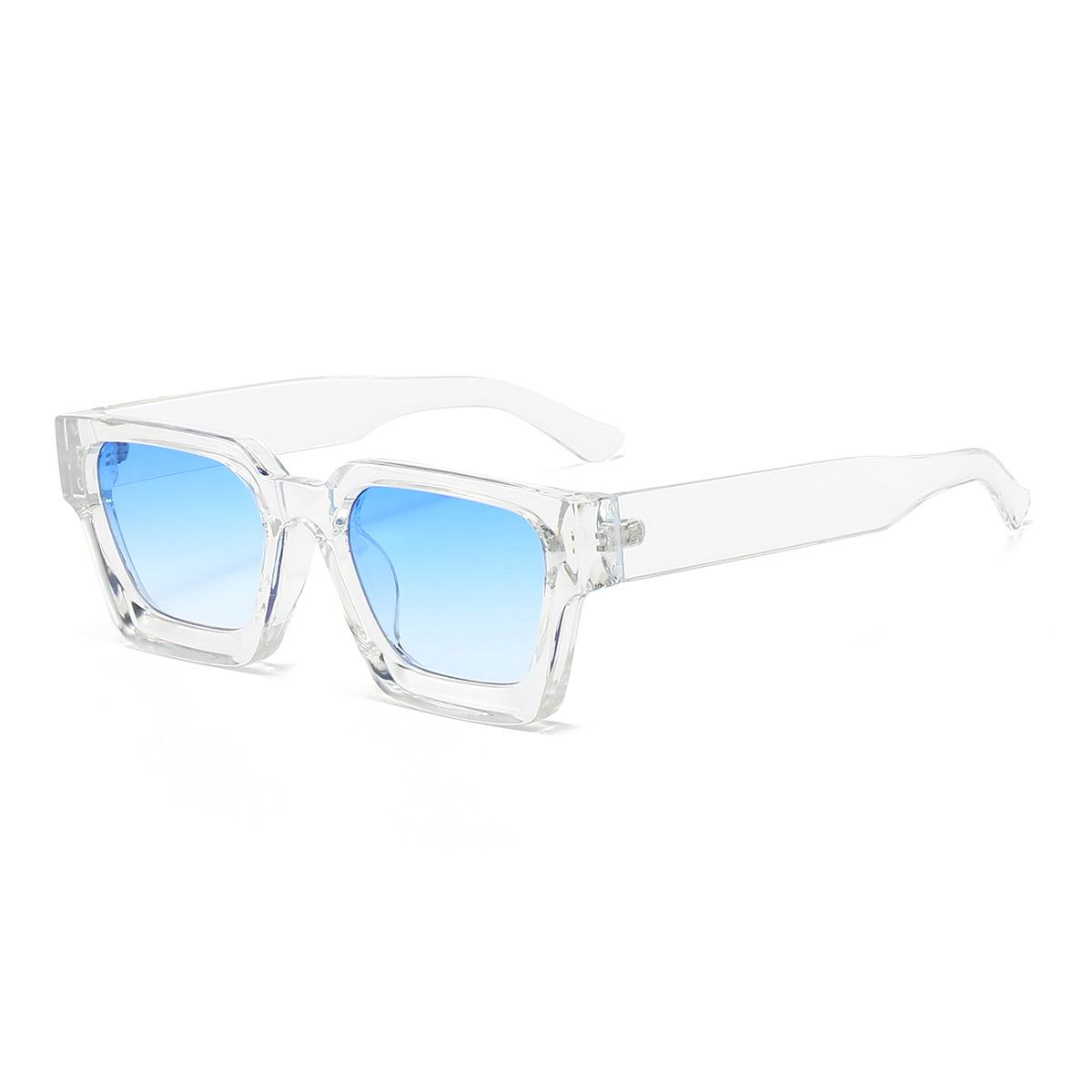 Modische quadratische Sonnenbrille für Herren, Retro-Sonnenbrille, quadratische Retro-Sonnenbrille für Damen, klassische verspiegelte Sonnenbrille, modische rechteckige Sonnenbrille für Damen white