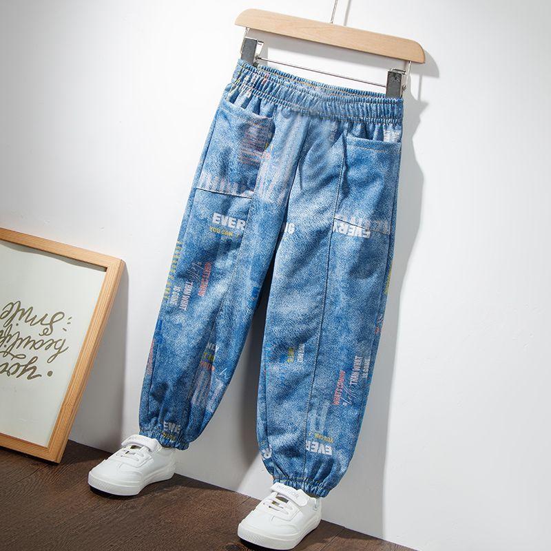 Jungen Dünne Sommerjeans Kinder Mückenschutzhose Sommeroberbekleidung 120