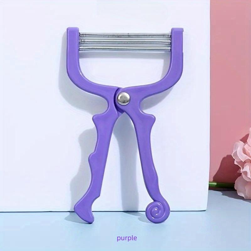 Spring Facial Threading Epilierer, tragbarer Threading Gesichtsepilierer für Oberlippe, Kinn, Wangen, für die Schönheits- und Körperpflege, Spring Facial Hair Remover violett