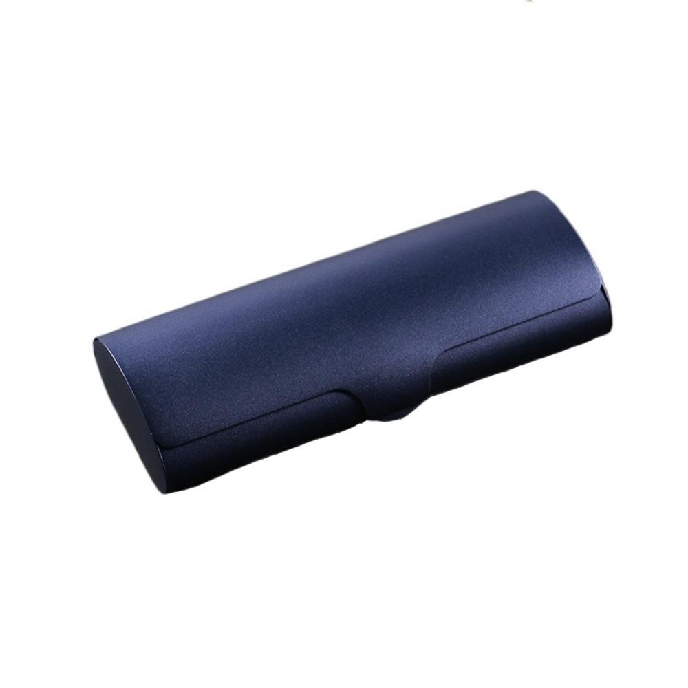 1 Stück Schlanke Harte Matte Metall Brillen Schutzbox Brillenbox Brillen Schutz Brillenetui dunkelblaue