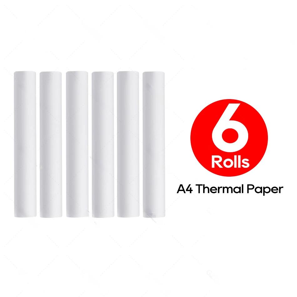 A4-Thermopapierrollen, 210 mm Breite, 30 mm Kern, Druckerpapier für A40/X8/S8/M08F/MT810, Beschriftungszubehör für den gewerblichen und gewerblichen Bereich Fuchsie