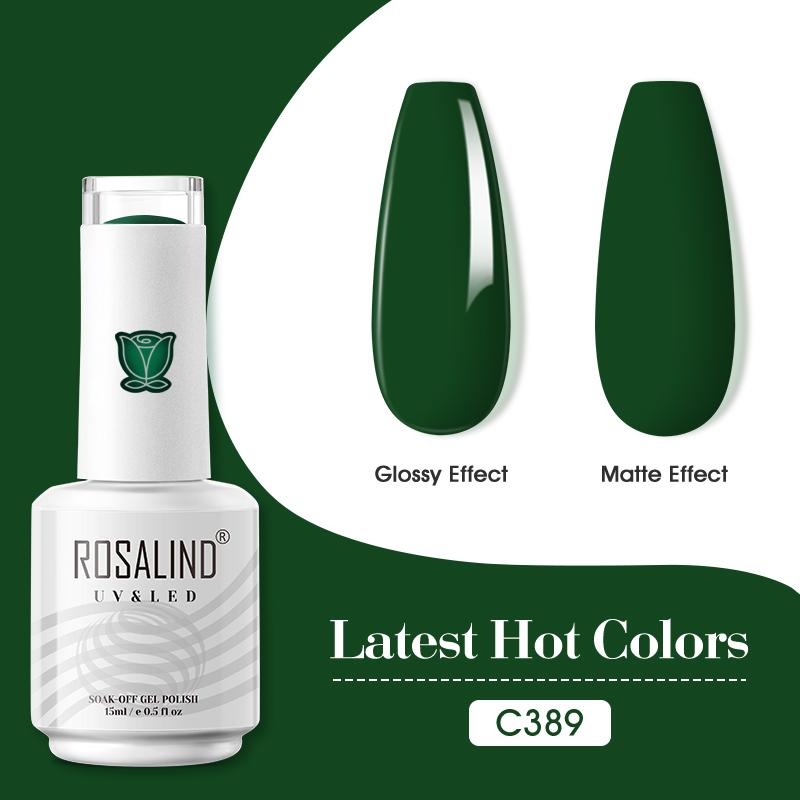 ROSALIND 15 ml Pure Color Gel Nagellack Semi Permanent Nagellack Lack Hybrid Soak Off UV Nagel Gel Maniküre Nagel Kunst