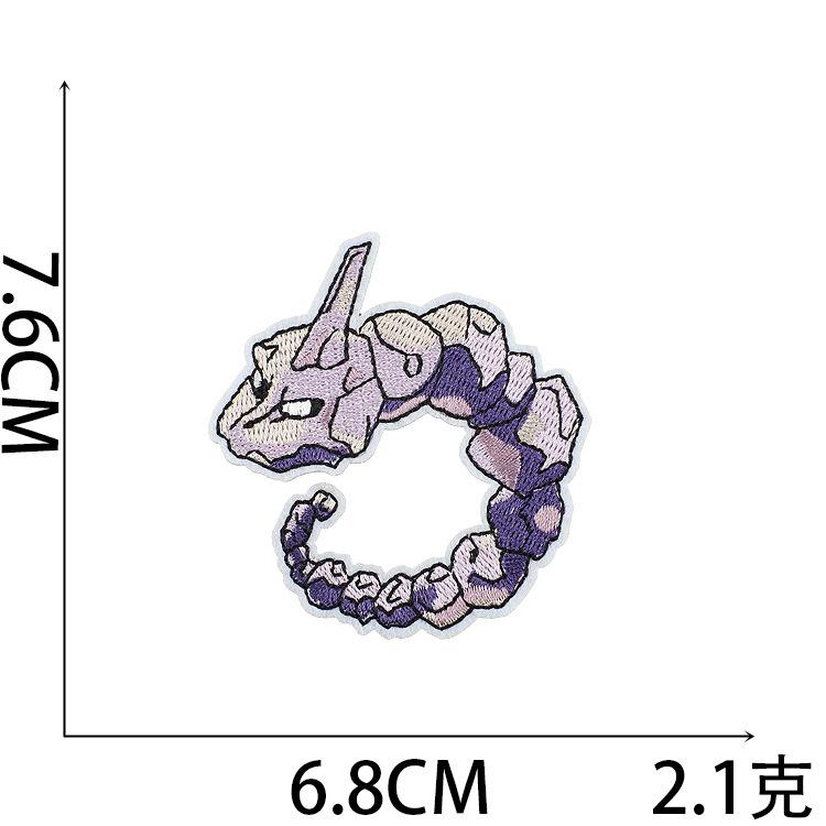 Pokémon Cartoon Stickerei Stoffaufkleber Pokemon Aufnäher Aufkleber Computerstickerei Abzeichen Junge Marvel Stickerei Aufkleber No. 16~_3 pieces