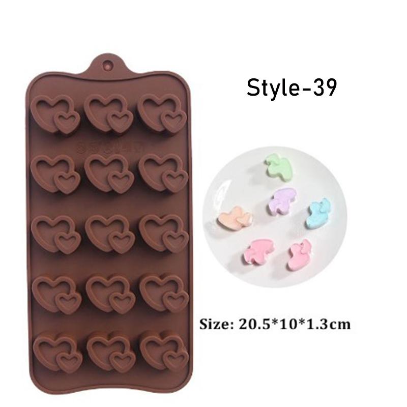 Mode Obst 3D Eis Harz Form Tier Form Jelly Pudding Kuchen Backen Werkzeug Gummibärchen Süßigkeiten Silikon Formen DIY Schokolade Double Heart