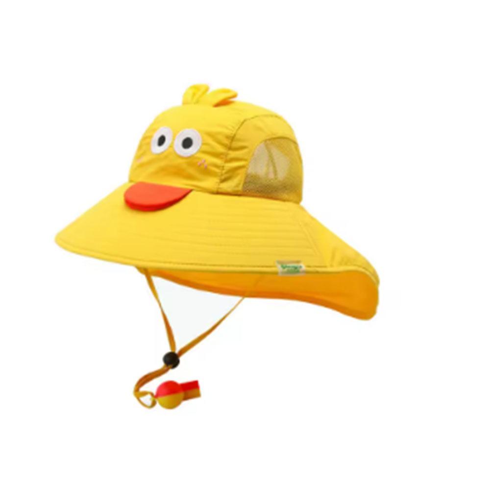 Atmungsaktive Kinder Strandkappe Nacken-Ohrenschutz Kinder Fischerhut Niedrige Kinder Sonnenhut Kinder Junge Mädchen gelb