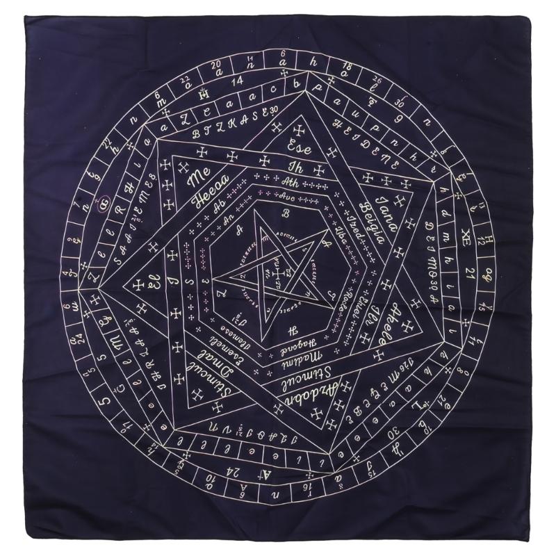 50x50/60x60/75x75cm Tarot Tischdecke Matte Geometrische Wahrsagungen Tischdecke Brettspiel Orakelkarten Unterlage Runenunterstützungsmatte A 60x60cm
