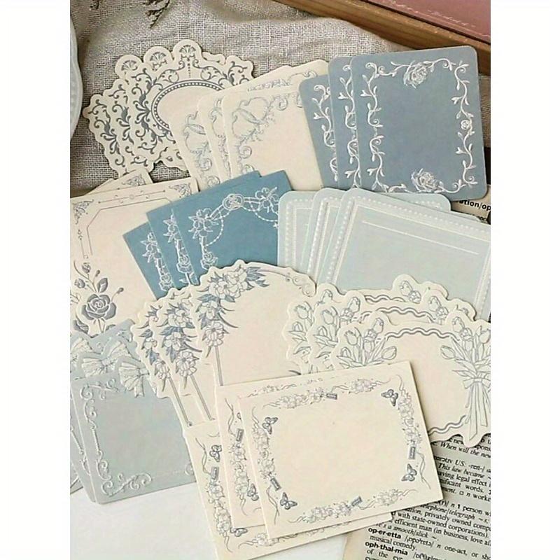 Eine Schachtel mit 30 einfachen und kreativen geprägten Haftnotiz-Materialpapieren, DIY-Dekorations-Collage-Bastelmaterialien, Festivalgeschenke, personalisiert 1 Set blau