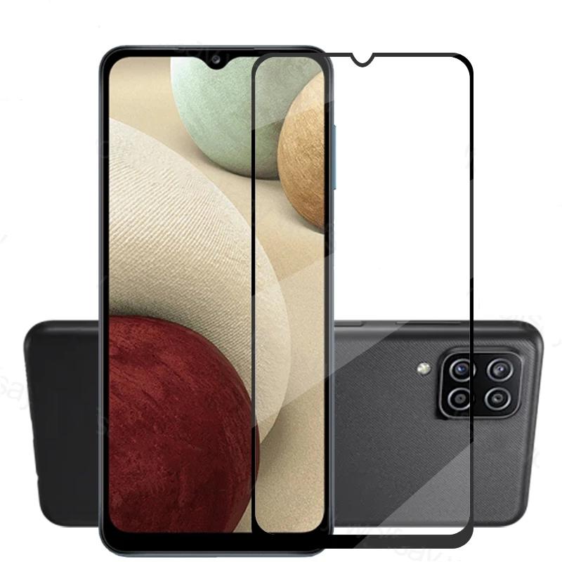Für Samsung Galaxy A12 6,5 Gehärtetes Glas Vollständige Abdeckung Displayschutzfolie auf Für Samsung A12 SM-A125F/DS A125F A125 A 12 Schutzglas Samsung Galaxy A12 schwarz