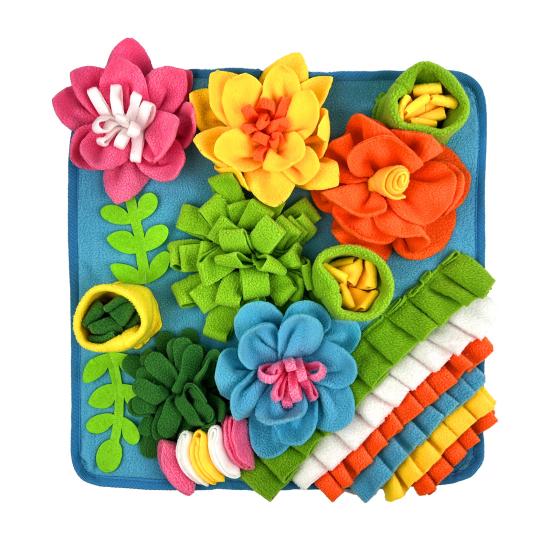 Schnüffelmatte für Hunde, interaktives Hunde-Puzzle-Spielzeug, langsamer Futterspender für Hunde, Leckmatte, Futterunterlage für Hunde, Schnüffelmatte für Haustiere blau