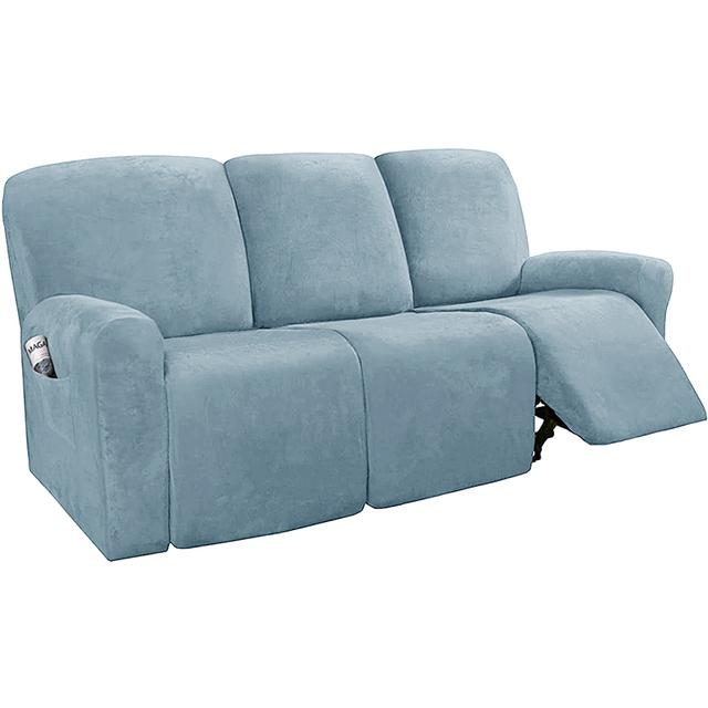 Samt Sessel Sofa Überzug für Wohnzimmer Relaxsessel Abdeckung Sofa Schonbezug Sessel Abdeckungen 1 2 3 4 Sitzer Sofa Überzug für Zuhause 2 Seat(44-66inch)
