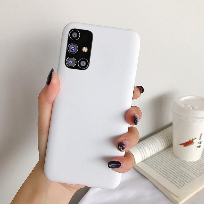 Weiche Candy Silikon TPU Hülle Samsung Galaxy M31 M31S M51 M11 M21 A01 A11 A21S A31 A41 A51 A71 S20 FE S10 Lite S10e S9 Note 10 20 Ultra Samsung A71 (A715 4G) weiß
