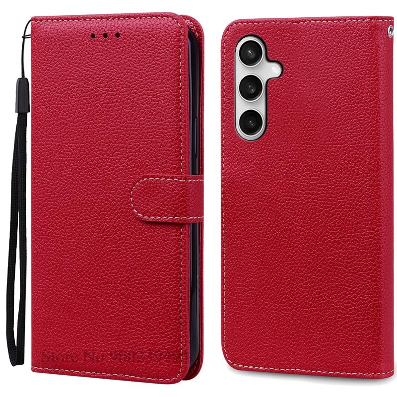 A17 Hülle Für Samsung Galaxy A17 Hülle Brieftasche Leder Klapphülle Für Samsung A17 5G Hülle A175F A176B 4G Handyhülle Coque Fundas Samsung A17 5G 4G dunkelrote